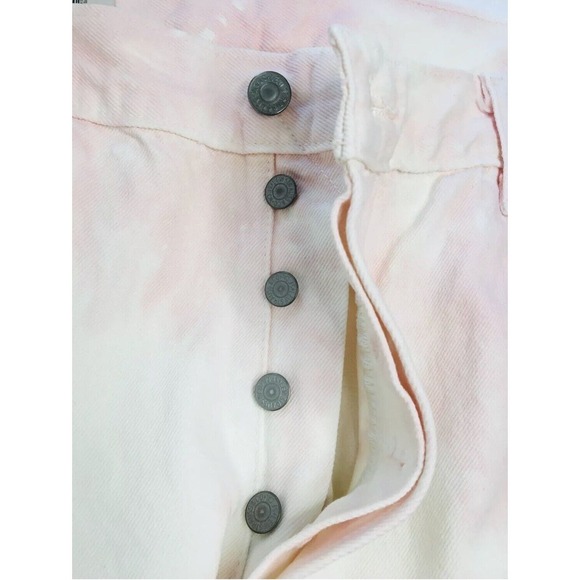 Levis 501 Straight Y2K White Tie Dye Hip Hop Jeans Mens 30x34 New Fast Ship - Picture 9 of 15